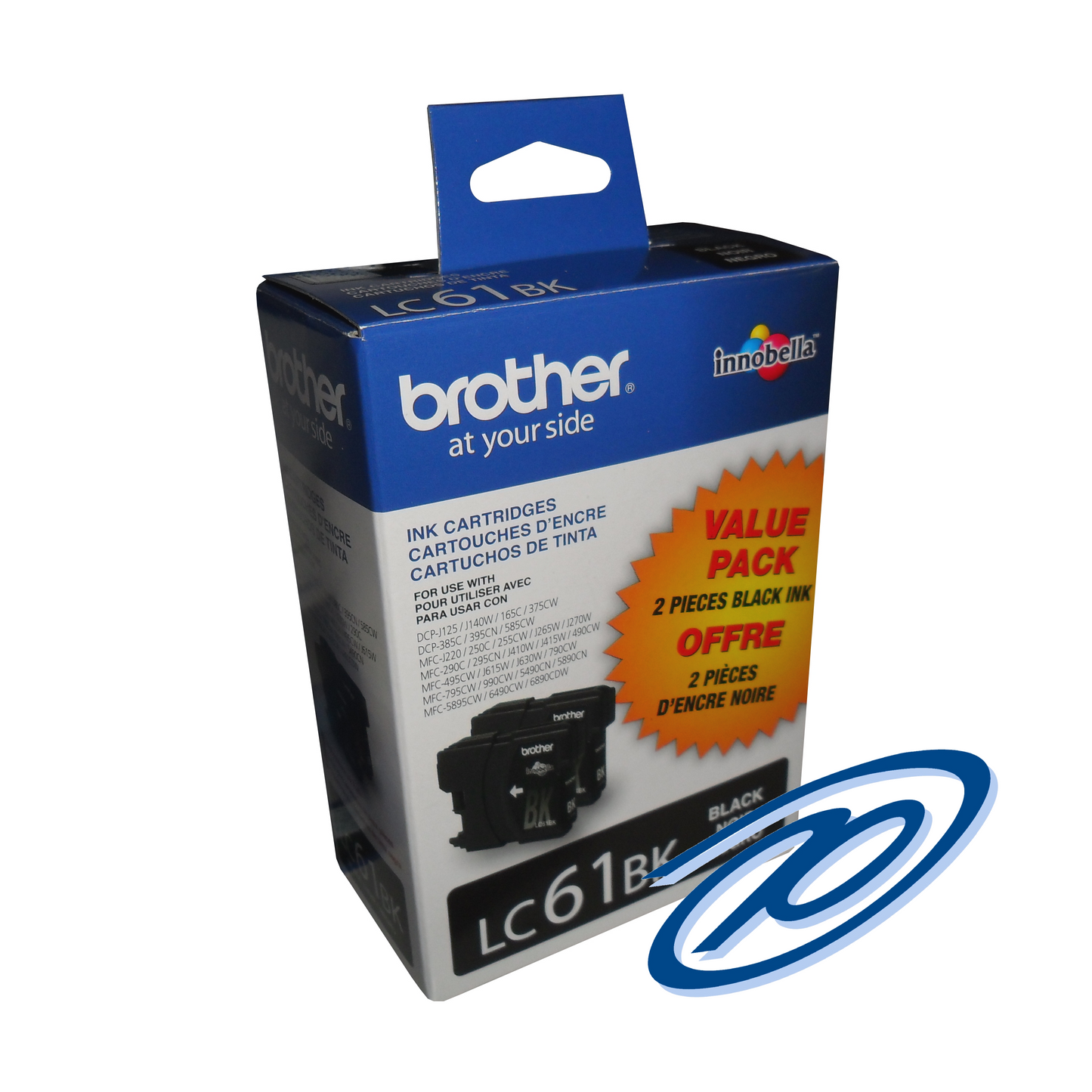 LC612PKS Brother Ink Cartridge Black ( 2 PKS OF LC61BKS )
