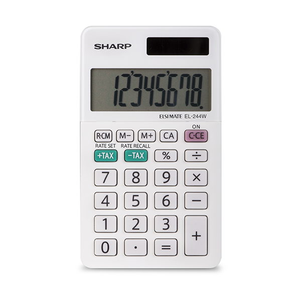 Calculatrice portable à 8 chiffres SHARP EL244WB