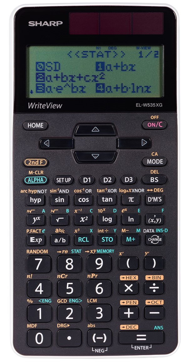 SHARP ELW535XGBWH Calculatrice scientifique à 422 fonctions, affichage 10X3 lignes