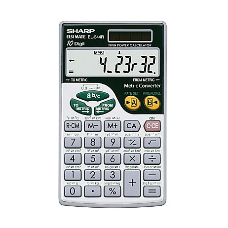 Calculatrice de conversion métrique à 10 chiffres SHARP EL344RB