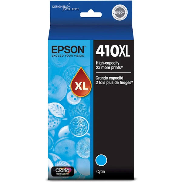 T410XL220 Epson 410XL Premiun High Capacity Cyan Original Ink Cartridge