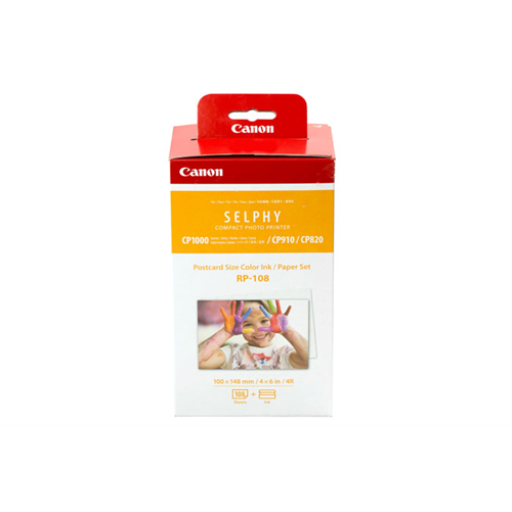 8568B001 Canon Selphy Colour Ink and Paper Set RP-108