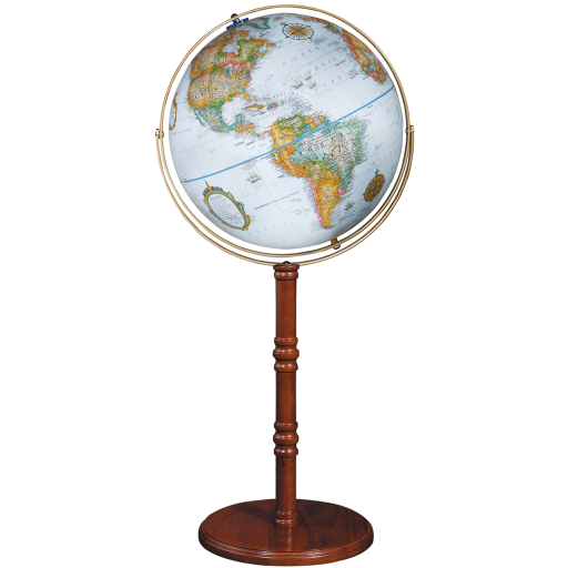 26824 Edinburgh 16"/40.5 Cm Diameter Blue Ocean Floor Globe (English)