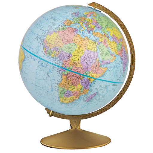 30551 Explorer 12"/30Cm Diameter Blue Ocean Desk Globe With Metal And Semi-Meridian (French)