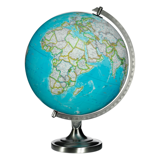 85818 National Gegraphic Bartlett 12"/30Cm Diameter Blue Ocean Illuminated Desk Globe (English)