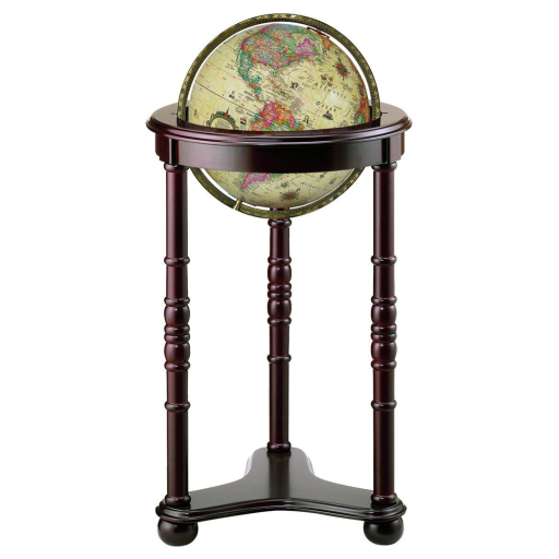 85801 Lancaster 12"/30Cm Diameter Antique Ocean Illuminated Desk Globe (English)