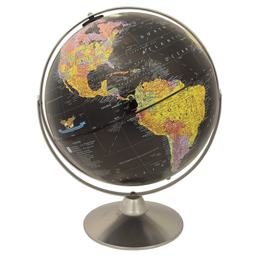 35800 Starlight 12"/30Cm Diameter Black Ocean Desk Globe With Metal And Semi-Meridian (English)