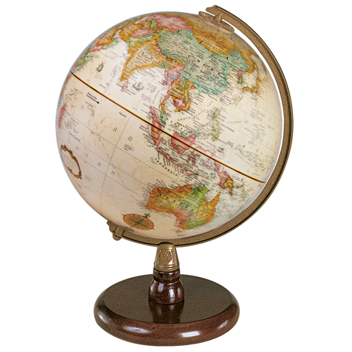 51510 Quincy 9"/22.9Cm Diameter Antique Ocean Desk Globe (English)