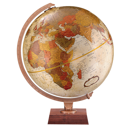 37527 Northwoods 12"/30Cm Diameter bronze Metallic Ocean Desk Globe (English)