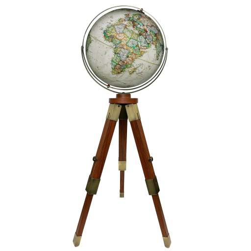 24900 Replogle Globes National Geographic Eaton Iii Globe 16"/40.5 Cm Diameter Antique Parchment Ocean Floor Globe With Metal Stand (English)