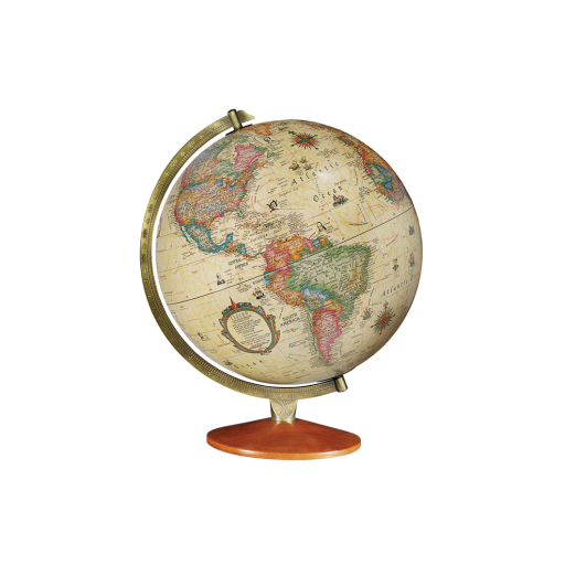 85394 Odessa 12"/30Cm Diameter Antique Ocean Illuminated Desk Globe (English)