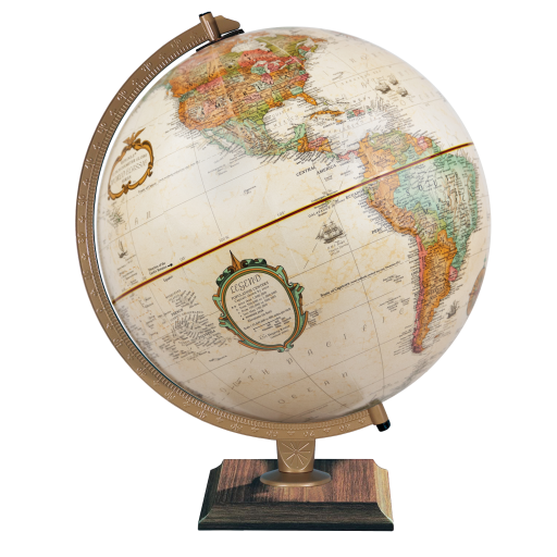 31602 Spokane 12"/30Cm Diameter Antique Ocean Desk Globe (English)