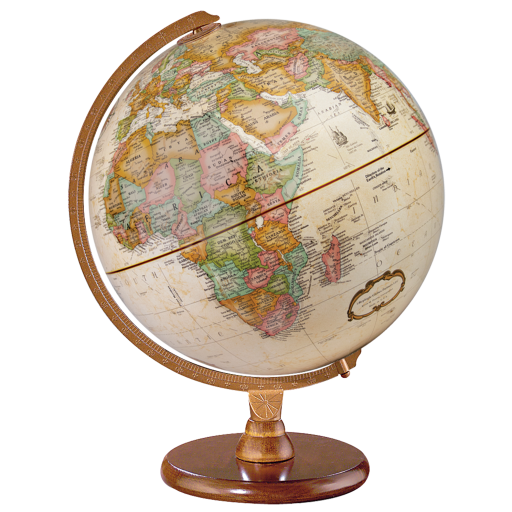 31552 Hastings Globe 12"/30Cm Diameter Antique Ocean Desk Globe (French)
