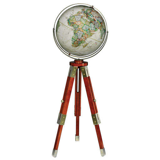 24813 National Geographic Eaton Iii Globe 16"/40.5 Cm Diameter Antique Parchment Ocean Floor Globe (English)