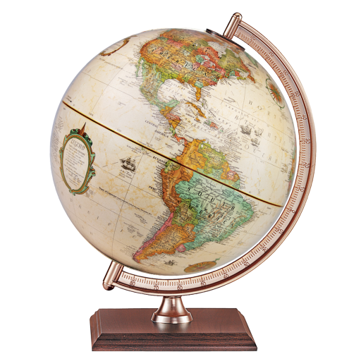 51553 Forester 9"/22.9Cm Diameter Antique Ocean Desk Globe (French)