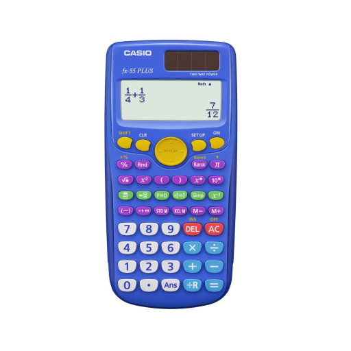 Calculatrice Casio FX-55Plus pour les fractions élémentaires