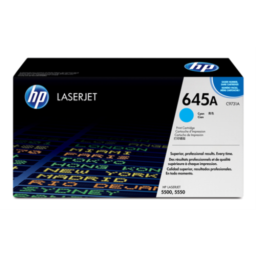 HP #645A CYAN TONER CARTRIDGE FOR COLOUR LASERJET 5500
