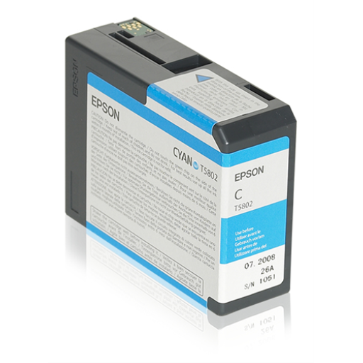 T580200 EPSON ULTRACHROME CYAN INK 80ML, STYLUS PRO 3800