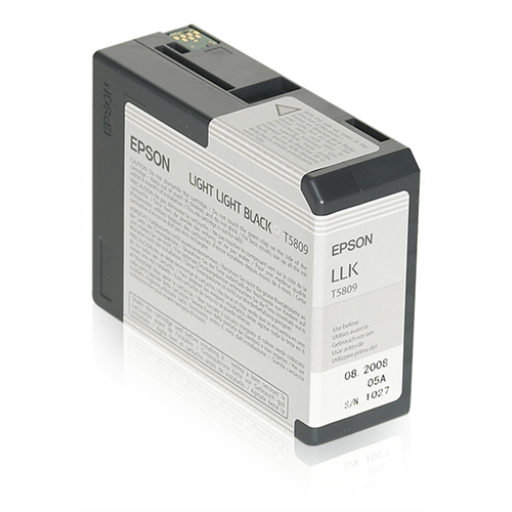 T580900 EPSON ULTRACHROME LIGHT LIGHT BLACK INK 80ML, STYLUS