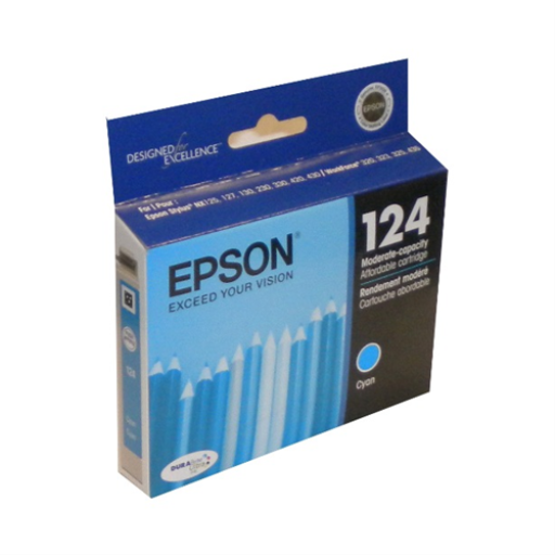 T124220S Epson 124  Cyan Original Ink Cartridge
