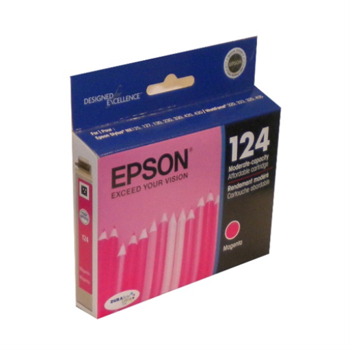 T124320S Epson 124 Magenta Original Ink Cartridge