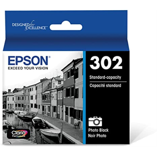 T302120S Epson 302 Photo Black Original Ink Cartridge