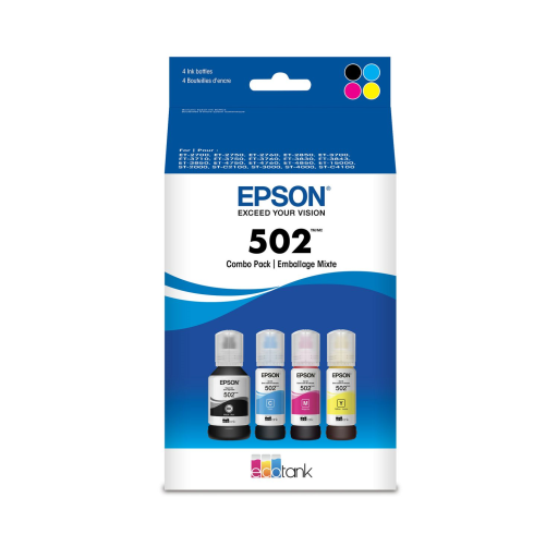 Pack combiné de colorants EPSON T502 noir et couleur / ET-2700, ET-2750, ET-3700, ET-3750, ET-4750