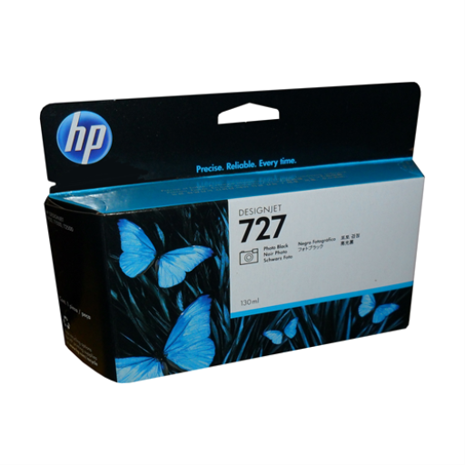 Cartouche d'encre noire photo HP B3P23A 727 130 ml DesignJet