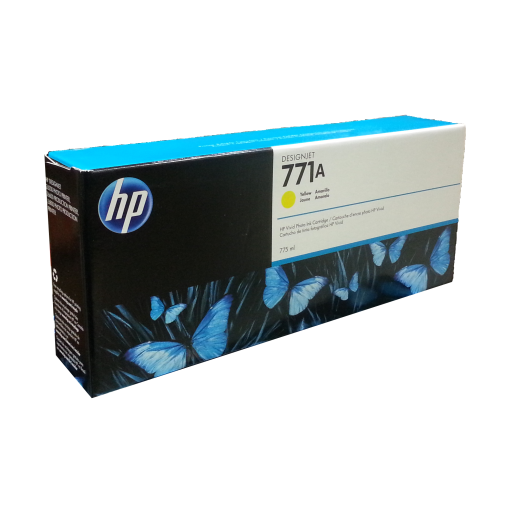 Cartouche d'encre jaune HP DesignJet B6Y18A 771A de 775 ml