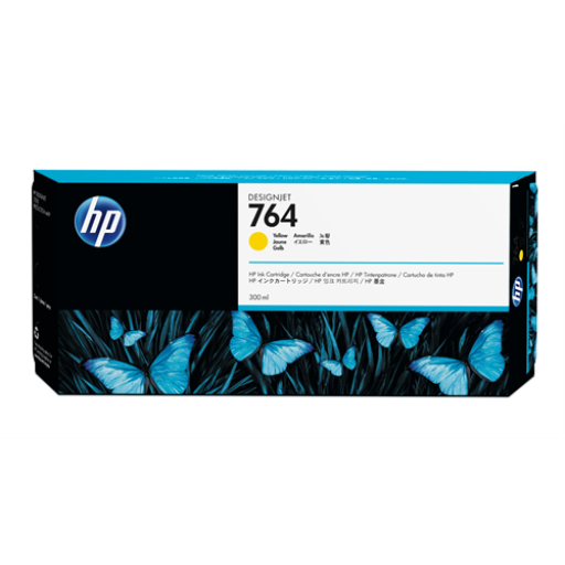 Cartouche d'encre jaune HP C1Q15A - HP 764 300 ml pour imprimantes DesignJet série T3500