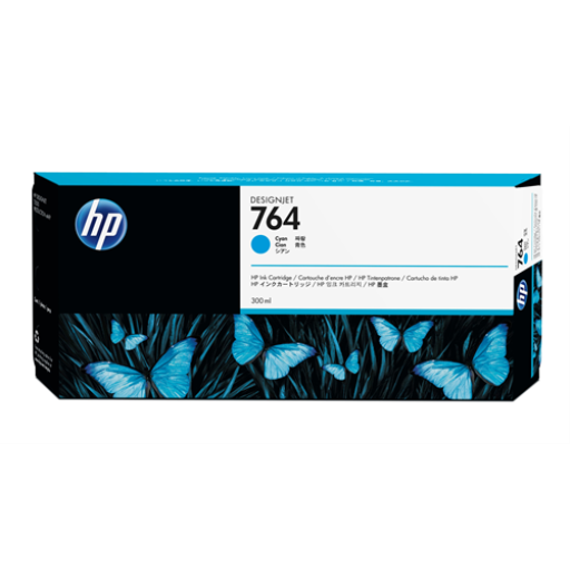 Cartouche d'encre cyan HP C1Q13A - HP 764 300 ml pour imprimantes DesignJet série T3500