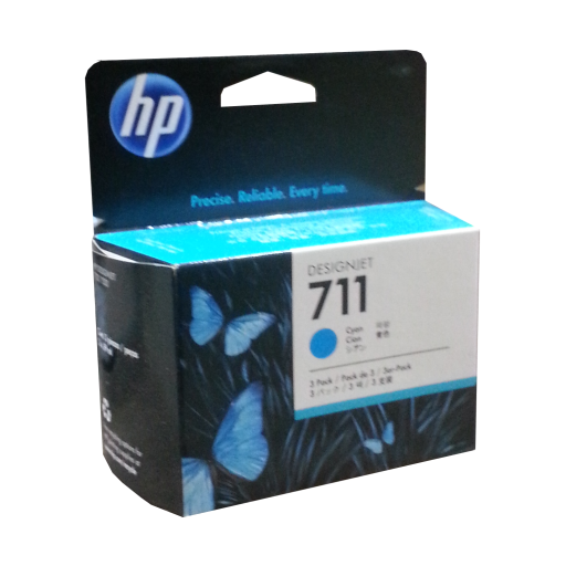 HP CZ134A - HP 711 3-Pack Cyan 29ml Ink Cartridges