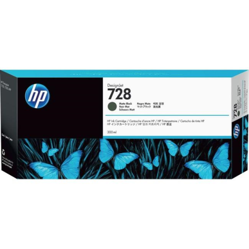 HP F9J68A 728 Matte Black DesignJet Ink Cartridge 300ml