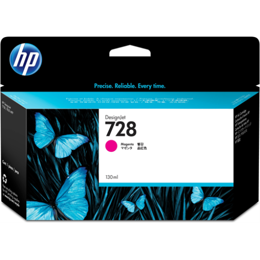 HP F9J66A 728 Magenta DesignJet Ink Cartridge 130ml