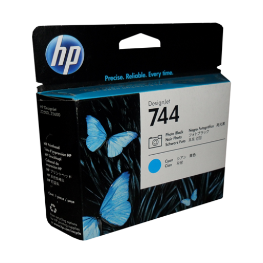 HP F9J86A - HP 744 Photo Black & Cyan Printhead