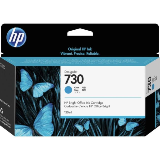 HP P2V62A 730 130-ml Cyan Ink Cartridge