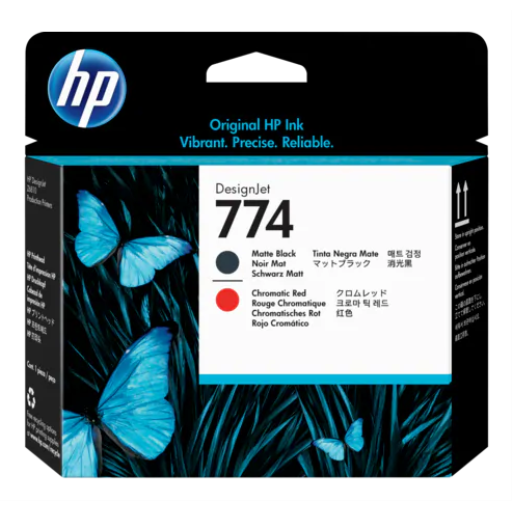 HP P2V97A 774 Matte Black/Chromatic Red Printhead
