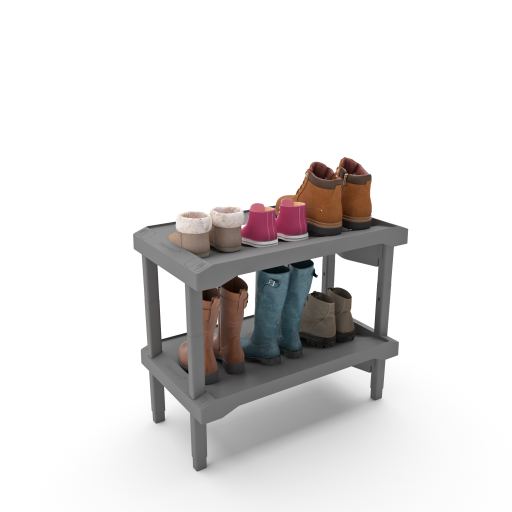Rakabot PLASTICO-2L-G1 Plastico 2-Tier Light Grey