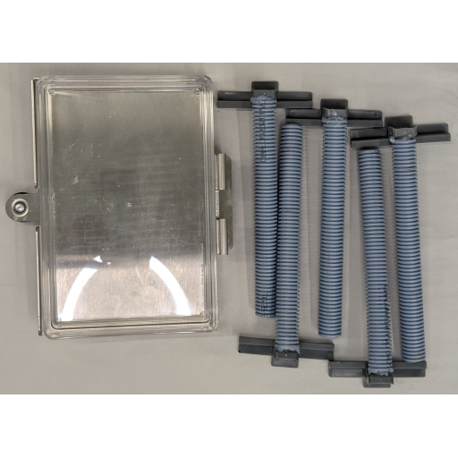 RAKABOT TIT-PIPEKIT-6E-BLK Titan 6-Tier Draining Pipe Kit with Black Hooks