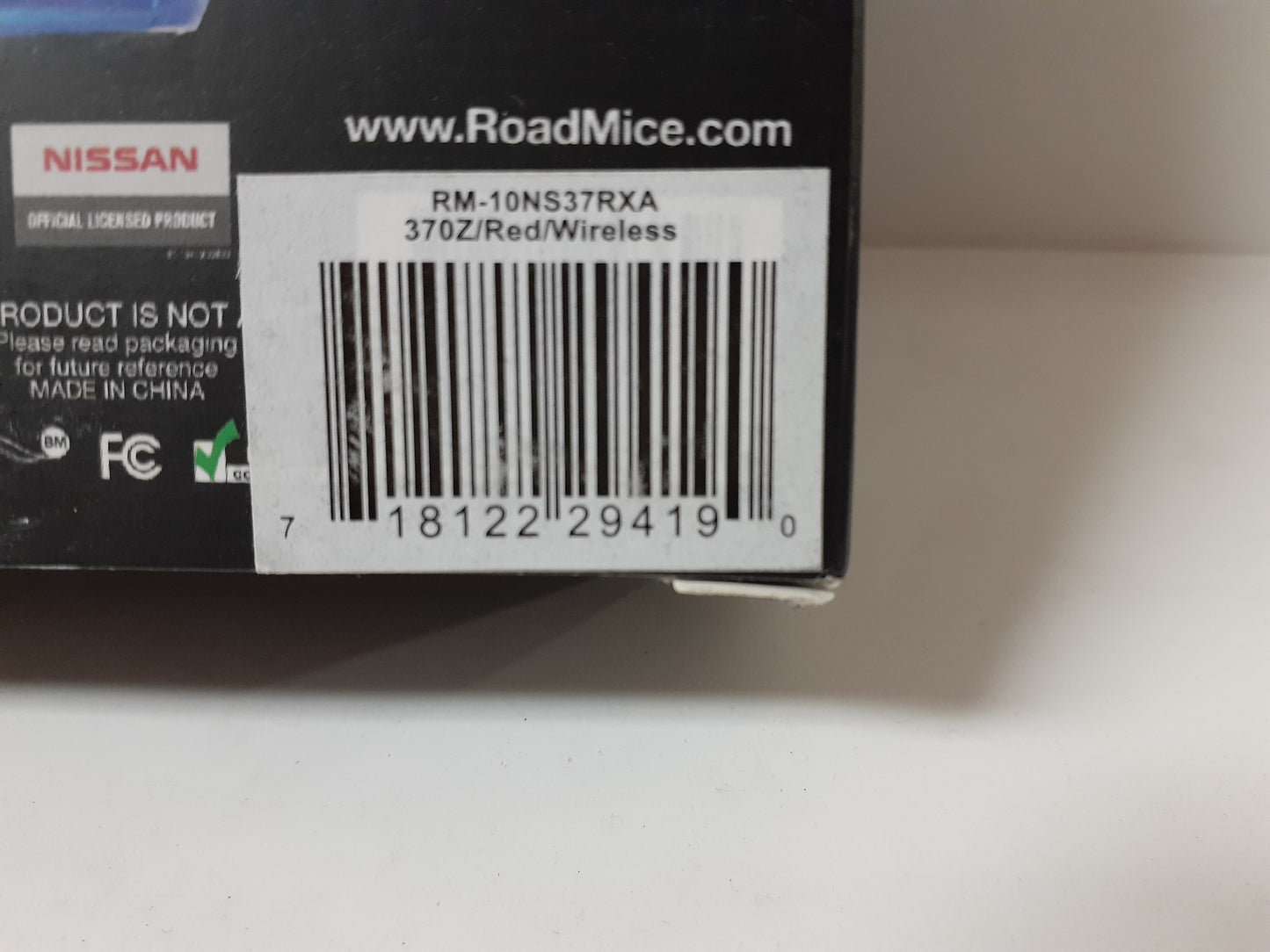 Road Mice RM-10NS37RXA Nissan 370Z Optical Wireless Mouse — Red