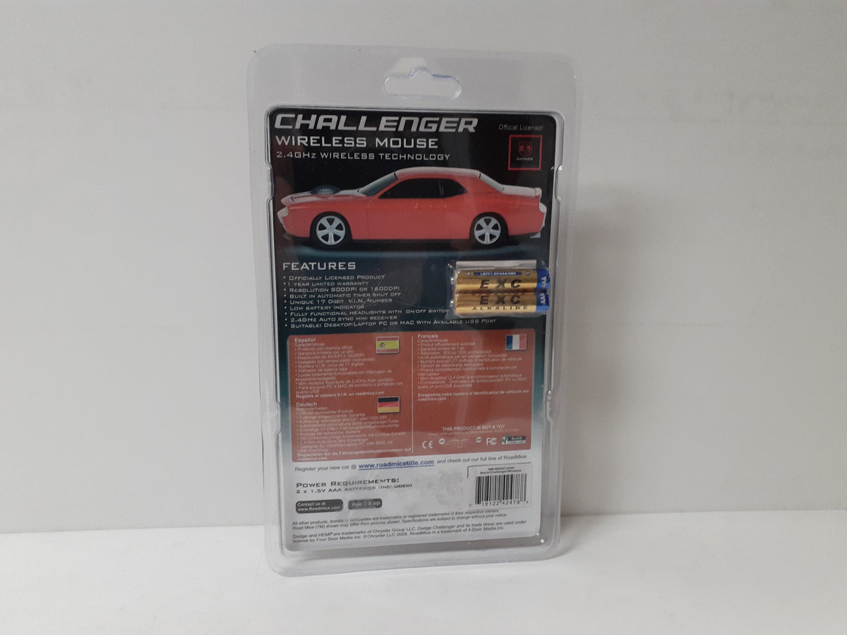 Road Mice RM-08DGCLKXA Dodge Challenger Optical Wireless Mouse — Black