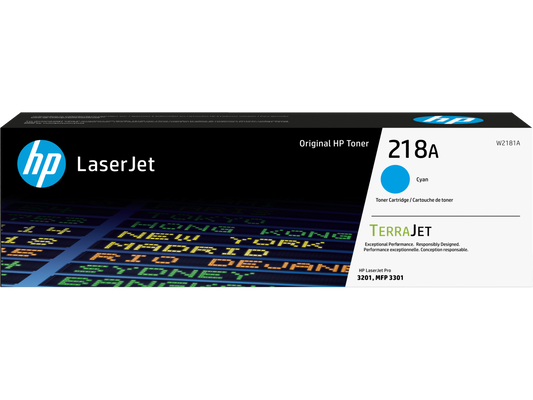 Cartouche de toner cyan HP 218A LaserJet d'origine
