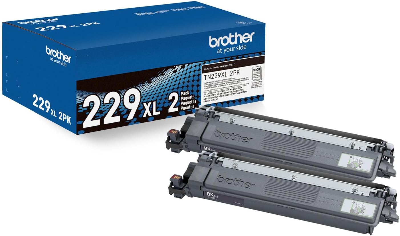 TN229XL2PK Brother High Yield Black Original Toner Cartridge