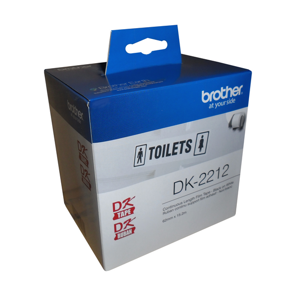 Brother DK-2212 Black/White Continuous Length Film Tape   2.4