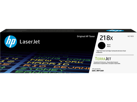 Cartouche de toner noir LaserJet HP 218X haute capacité d'origine