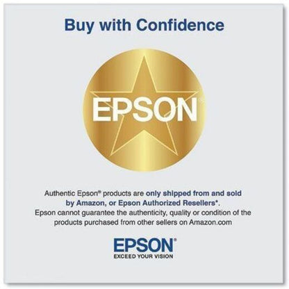 Epson product packaging with 'Buy with Confidence' message and gold star logo.