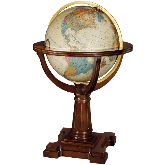 Replogle Annapolis 20-inch Illuminated Antique Floor Globe - English