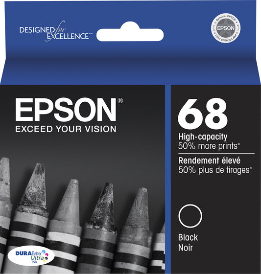 T068120s Epson T068 Durabrite Black Ink High Capacity with Sensormatic