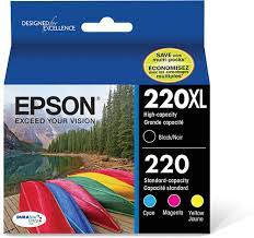 T220xl-bcs Epson T220 Durabrite Ultra XL Black and Color Combo Pack CMYK Large Capacity with Sensormatic