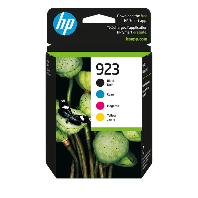Lot de 4 cartouches d'encre HP 923 CMJN (6C3Y6LN)